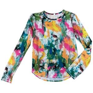 EUC Lululemon High-Neck Running Training Long Sleeve Shirt No Limits Multi Sz. 6